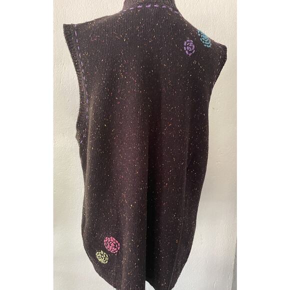 COLDWATER CREEK SEASONAL SWIRL SLEEVELESS FULL ZIP SWEATER VEST SIZE XL -NWT - Picture 5 of 7